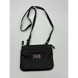Relic by Fossil Black Faux Pebbled Leather Crossbody Bag‎ Messenger Slim Purse